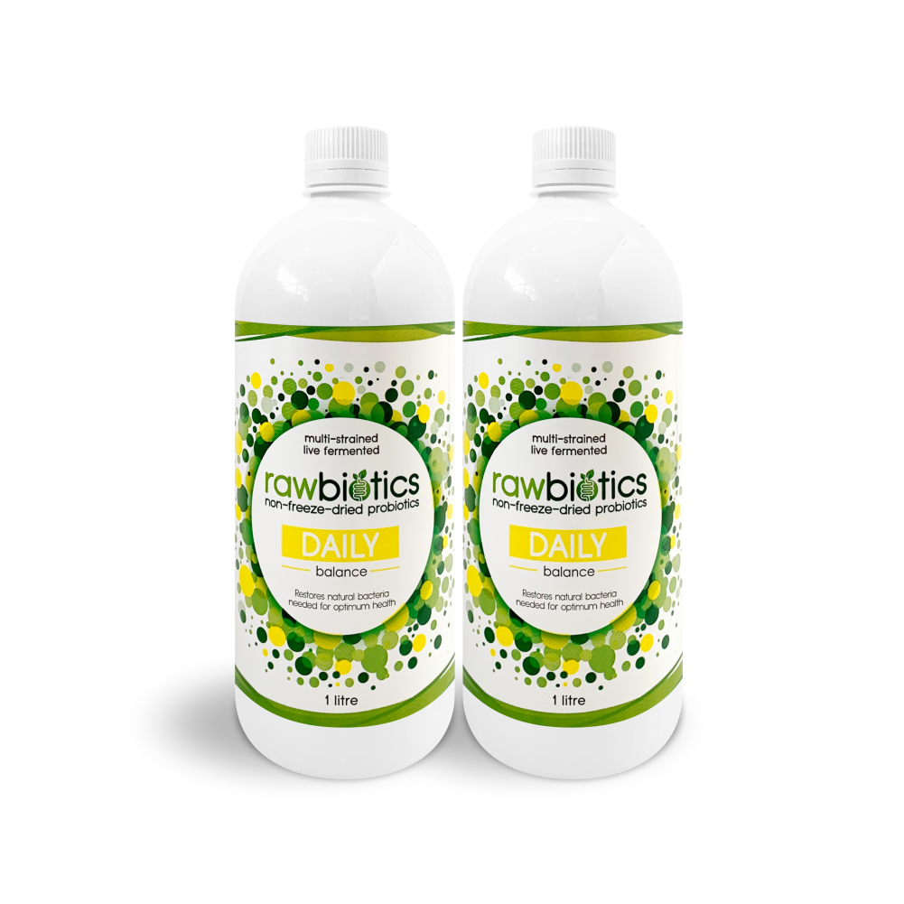 Individual Vitality Program (60 Days) : Rawbiotics Daily 1000ml x 2, Shot Glass & Usage Card