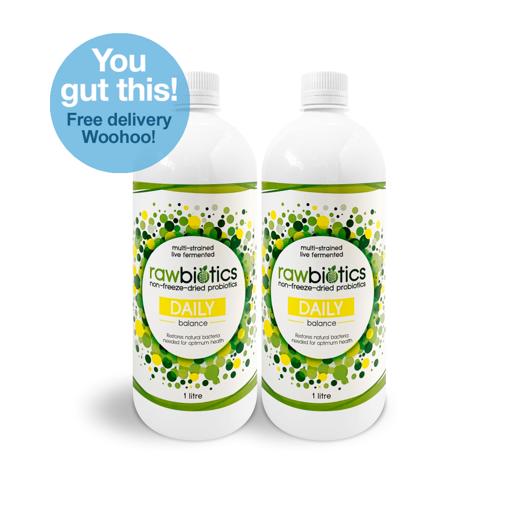 Individual Vitality Program (60 Days) : Rawbiotics Daily 1000ml x 2, Shot Glass & Usage Card