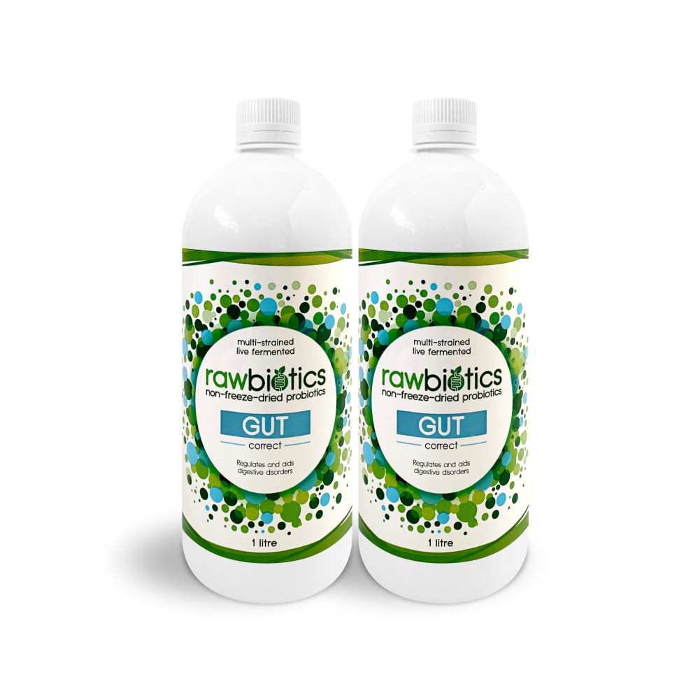 Individual Gut Restore Program (60 Days) : Rawbiotics GUT 1000ml x 2, Shot Glass & Usage Card